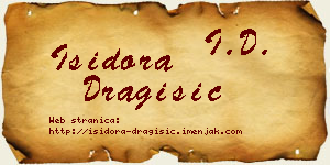 Isidora Dragišić vizit kartica